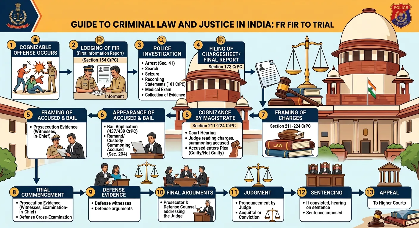 criminal law and justice india fir to trial procedure guide